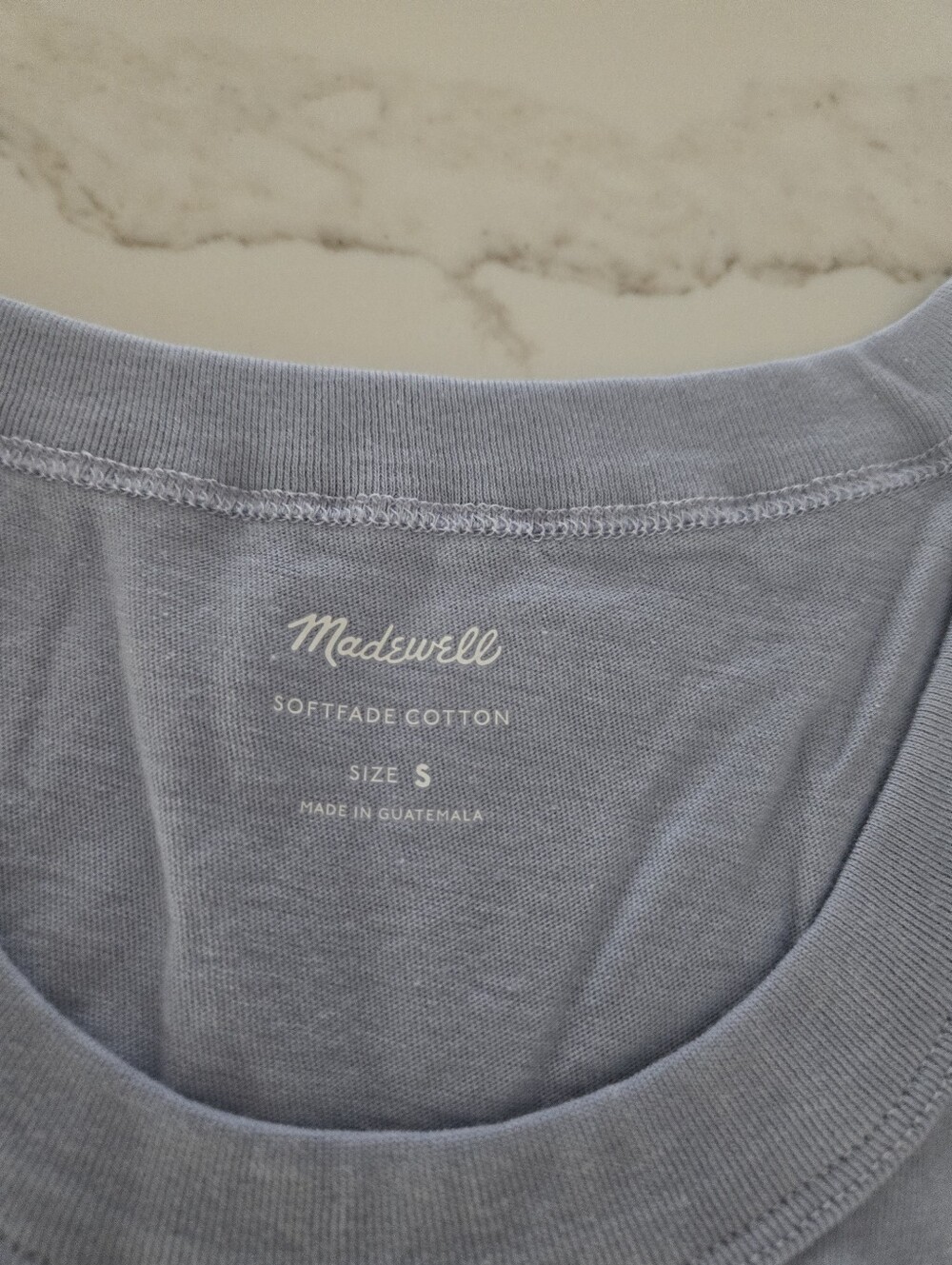 NWT Madewell SoftFade Pale Blue Ribbed Tank Top - Picture 2 of 2
